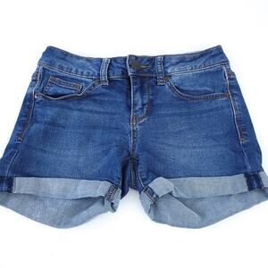 SO Blue Jean Shorts Roll Cuff Size 3 Juniors Excellent Condition Denim Shorts